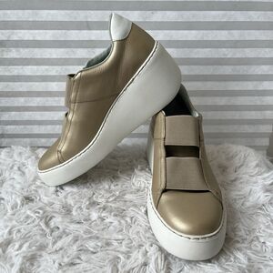 Fly London Gold Sneakers with Minimalist Design